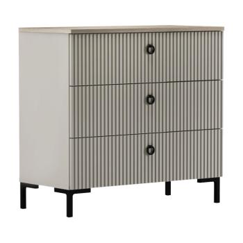 Komód, szürkésbarna Taupe/silverjack tölgy, DOMCA 3S kép