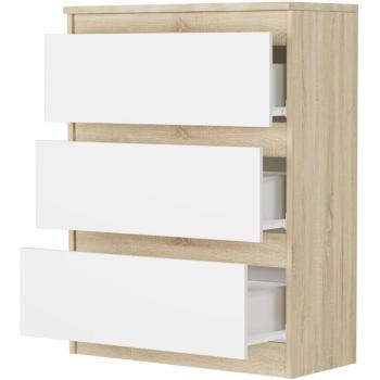 Kompakt komód R-3 - különböző színű változatokban sonoma mix fehér kép