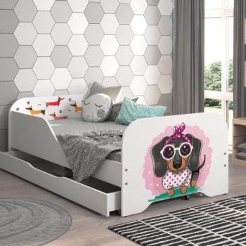 Komplett gyermekágy 160 x 80 cm-es matraccal és ágyráccsal - SWEET DOG kép