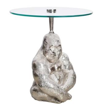 KONG ezüst alumínium dohányzóasztal 45cm kép