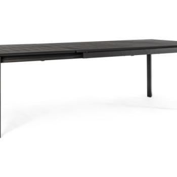 KONNOR fekete bővíthető kerti étkezőasztal 160 -240cm kép