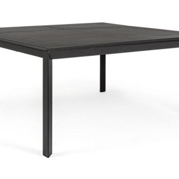 KONNOR II fekete kerti étkezőasztal 110-160cm kép