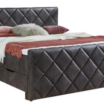 Kontinentális ágy BOXSPRING CHESTER BX2200 180x200 cm - antracit kép