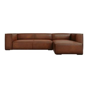 Konyakbarna bőr sarokkanapé (jobb oldali) Madame – Windsor & Co Sofas kép