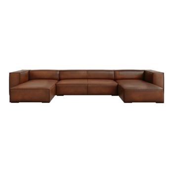 Konyakbarna bőr sarokkanapé ("U" alakú) Madame – Windsor & Co Sofas kép