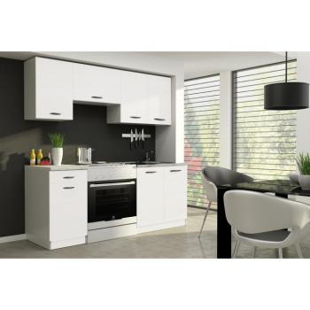 Konyhabútor 1,8 m, matt fehér/fehér, APART NEW kép