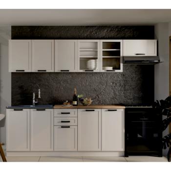 Konyhabútor, 2,6 m, kasmír/wotan tölgy, ELGIA kép