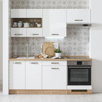 Konyhabútor, 2 m, arlington tölgy/artic matt fehér, SMILE kép