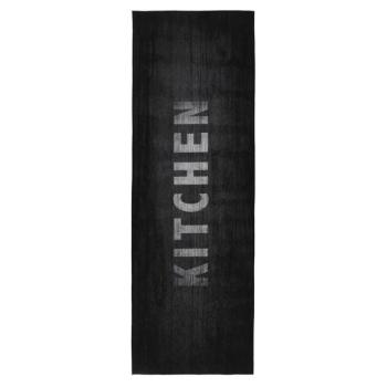 Konyhai futószőnyeg, feliratos, szürke - fekete, poliészter, 60x180 cm - POPOTTE kép