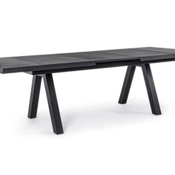 KRION fekete kerti bővíthető étkezőasztal 205-265cm kép