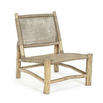 LAMPOK barna teakfa fotel kép