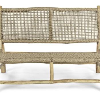 LAMPOK barna teakfa kanapé kép