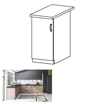 LANGEN barna mdf alsó konyhaszekrény balos 40cm kép