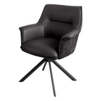 LE GRAND fekete bőr forgószék kép