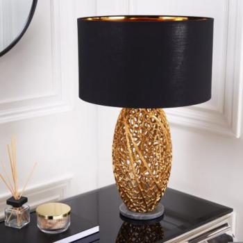 LEAF arany alumínium asztali lámpa 45cm kép