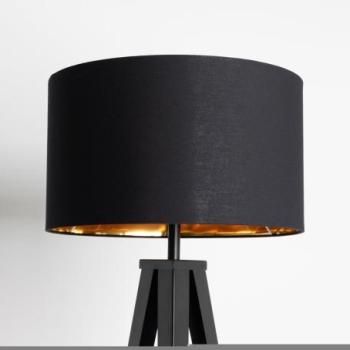 LEAF fekete-arany szövet asztali lámpabúra kép