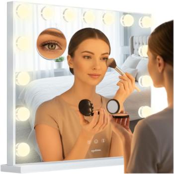 LED kozmetikai tükör állítható megvilágítással - 58 x 46 cm kép