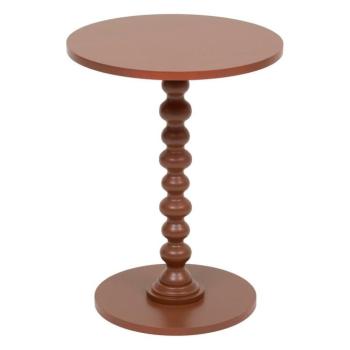 Lerakóasztal, kerek 38 cm, fa, festett terrakotta - BAROKO kép