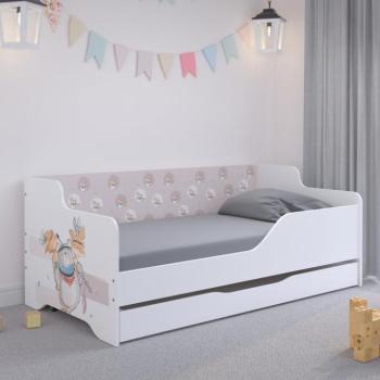 LILU Fehér gyerekágy háttámlával 160 x 80 cm - A három jóbarát kép