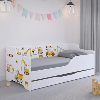 LILU Fehér gyerekágy háttámlával 160 x 80 cm - Munkagépek kép