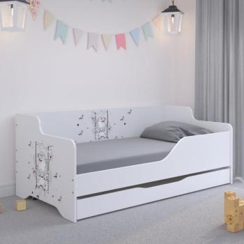 LILU Fehér gyerekágy háttámlával 160 x 80 cm - Pillangók kép