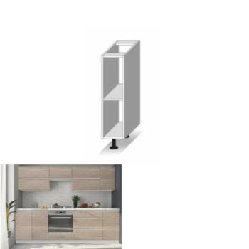 LINE fehér mdf alsó polcos konyhaszekrény 20cm kép