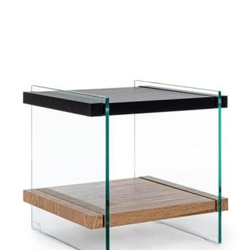 LINE fekete mdf dohányzóasztal 50cm kép