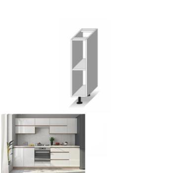 LINE II fehér mdf alsó polcos konyhaszekrény 20cm kép