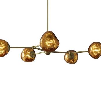 LIQUID DIAMOND arany üveg függőlámpa kép