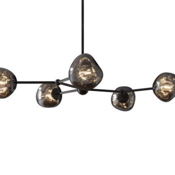 LIQUID DIAMOND fekete üveg függőlámpa kép