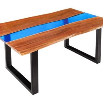 LIQUID kék akácfa étkezőasztal 160 cm kép