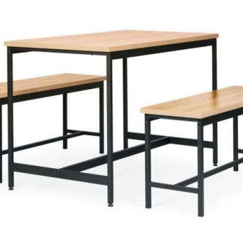 Loft bútor szett étkezőbe vagy konyhába - asztal és 2 pad kép