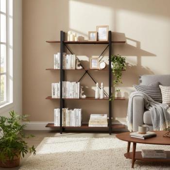 Loft fém polc - 4 polc kép