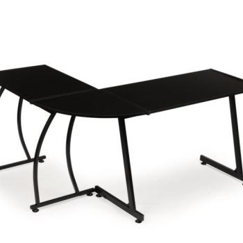 LOFT stílusú modern íróasztal - fekete kép