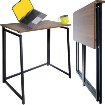 Loft stílusú összecsukható munkaasztal 80 x 45 cm tmavá hnedá kép