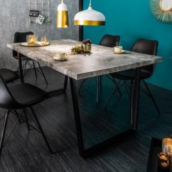 LOFT szürke betonhatású étkezőasztal 160cm kép
