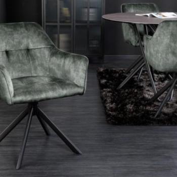 LOFT zöld bársony étkezőszék kép