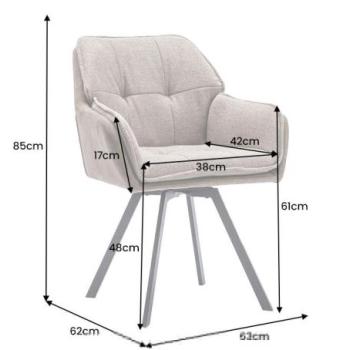 LOUNGER VINTAGE taupe mikroszálas szék kép