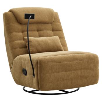 Luxus forgó fotel, hintafotel, mustársárga, UMRBO kép