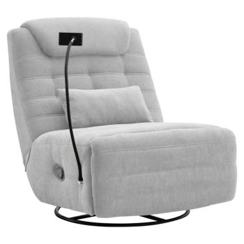 Luxus forgó fotel, hintafotel, világosszürke, UMBRO kép