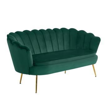 Luxus heverő, 2,5-es ülés, smaragd/arany, Art-deco, NOBLIN kép