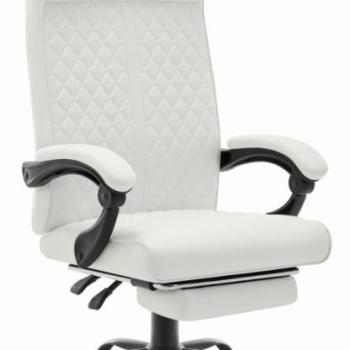 Luxus irodai szék HC-1030 fehér öko-bőr kép