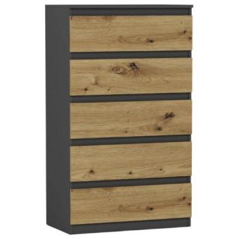 Magas komód R-5 - különböző színváltozatokban antracit mix artisan kép