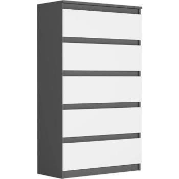Magas komód R-5 - különböző színváltozatokban antracit mix fehér kép