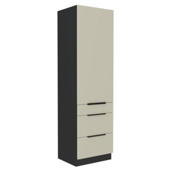 Magas szekrény, kasmír/fekete, ARAKA 60 DKS-210 3S1F kép