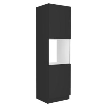 Magas szekrény sütőhöz, fekete, SIBER 60 DP-210 2F kép