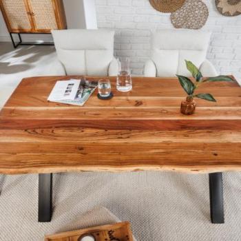 MAMMUT X barna akácfa étkezőasztal 160cm kép