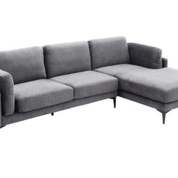 MANHATTEN sötétszürke bársony sarokkanapé kép