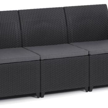 MARIE 3 SEATERS SOFA - grafit kép