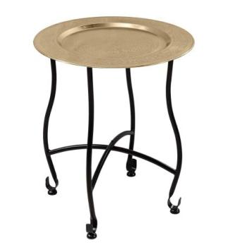 MARRAKESH sárgaréz lerakóasztal levehető tálcával kép